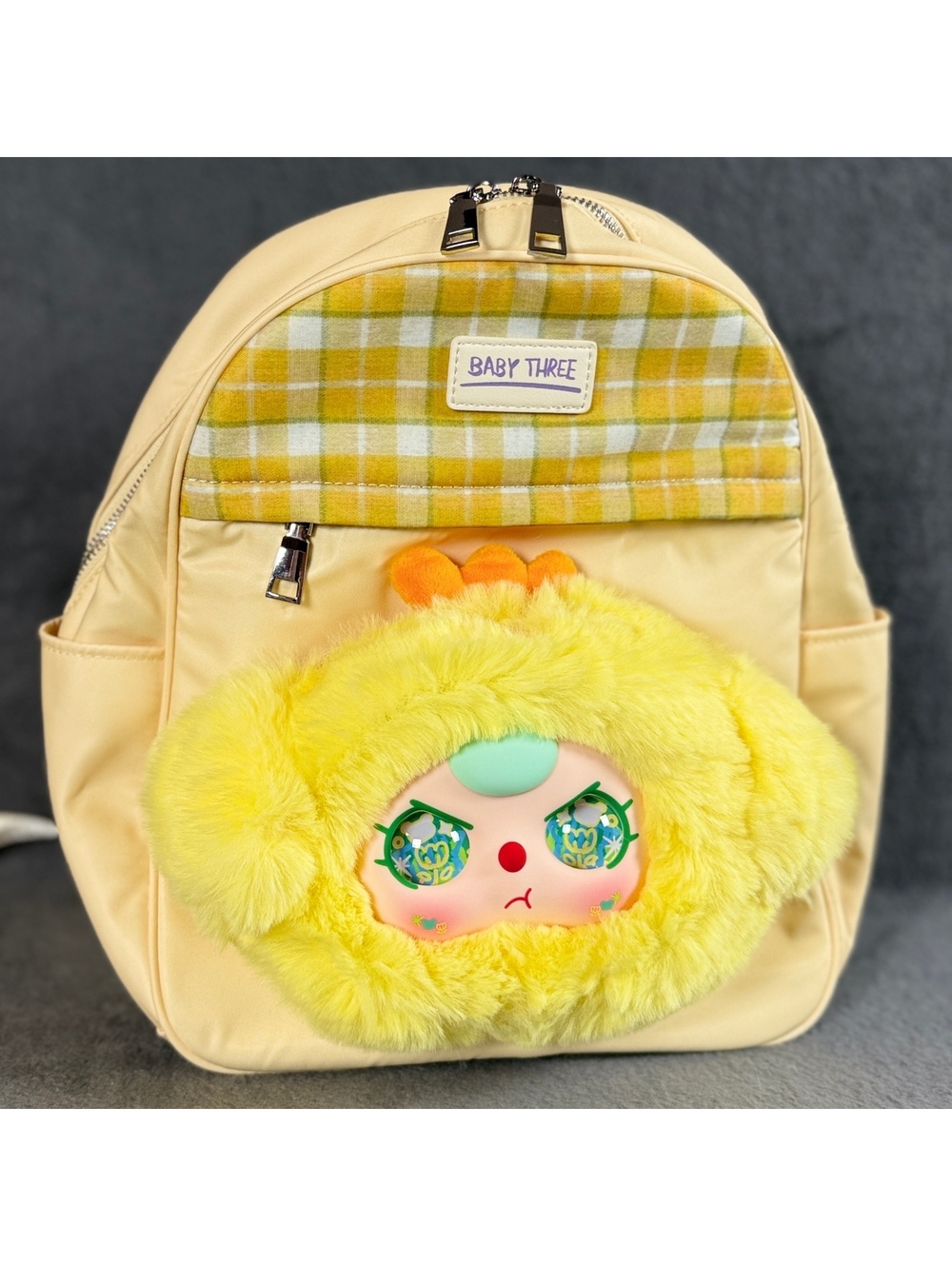 Baby Three School Day Backpack - Yellow Chick Special Eyes